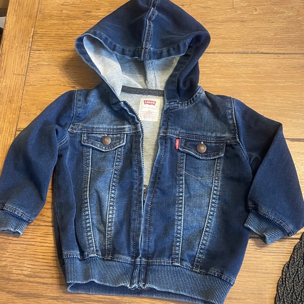 Levi's Dark Blue Hooded Denim Jacket